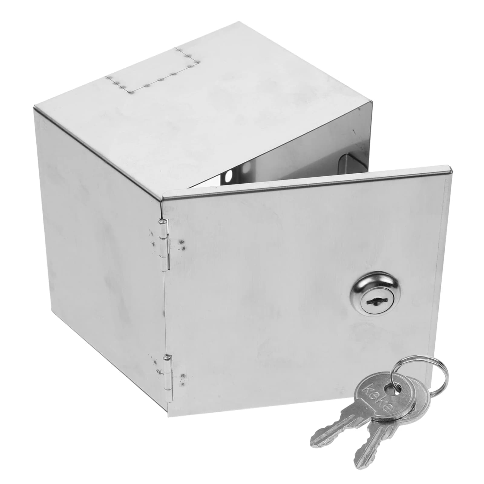 86Type Outdoor Wall Mount Stainless Steel Socket Box Lockable Rainproof Outlet Box For Vehicle Charging Protective Metal Outlet