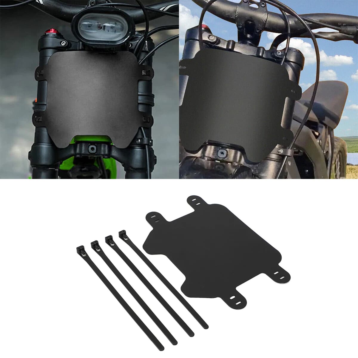 For Sur-ron Motorcycle Front Number Plate Frame Holder Black For SurRon Light BeeX Segway X160 X260 electric off-road motorcycle