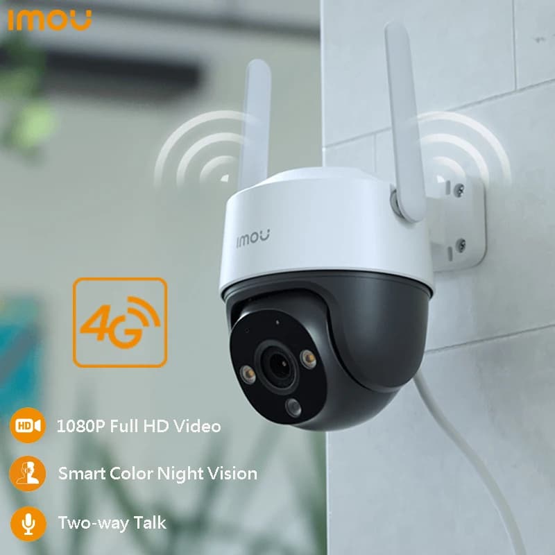 IMOU Cruiser 4G 360° PTZ 1080P Outdoor Camera Colorful Night Vision Wi-Fi IP66 Human Detection IP Surveillance Camera CCTV