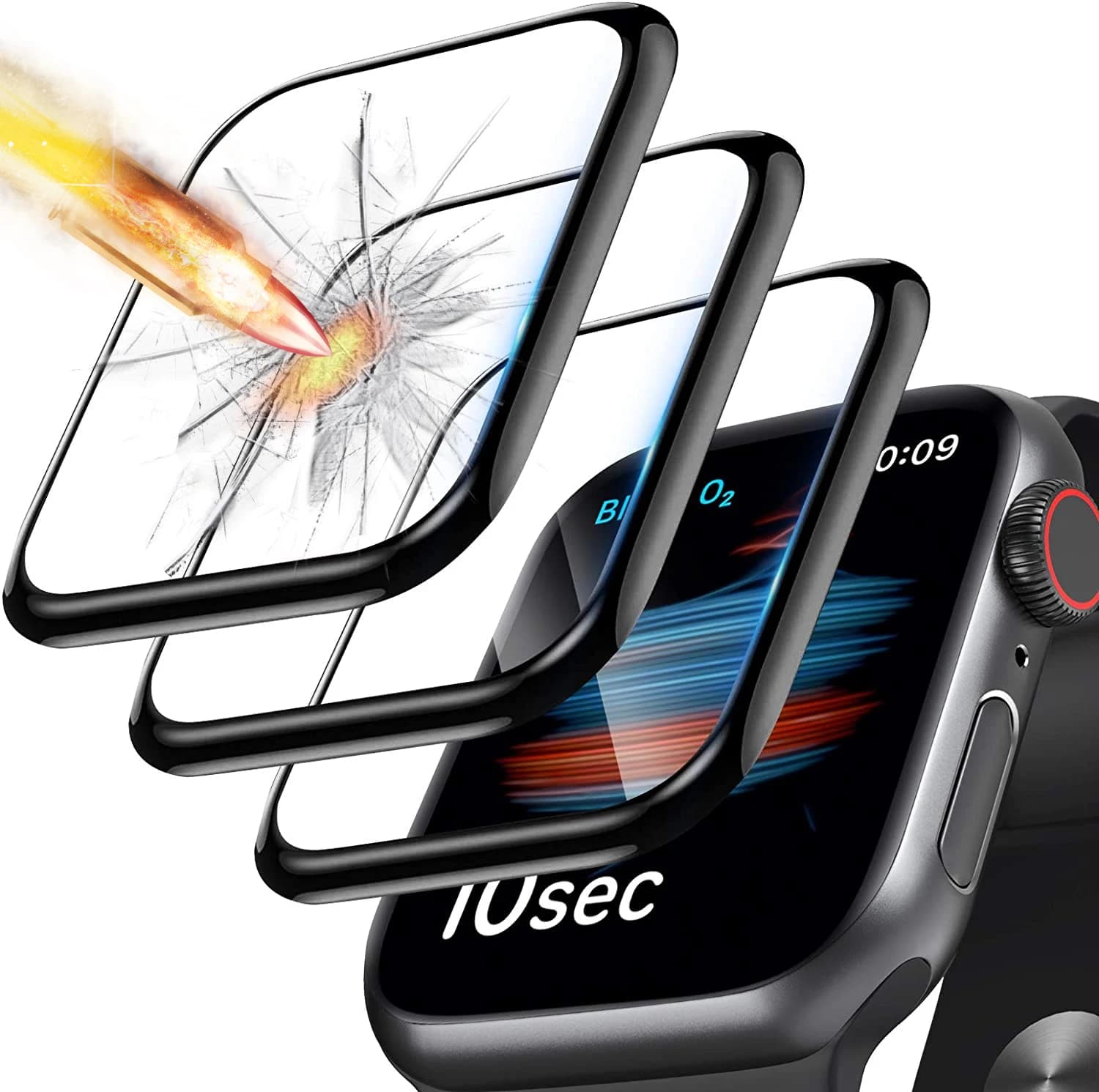 Screen protector For Apple watch Series 7 8 9 45mm 44mm 40mm iWatch 6 SE 5 4 3 42mm 38mm 41mm Soft Glass apple watch Accessories