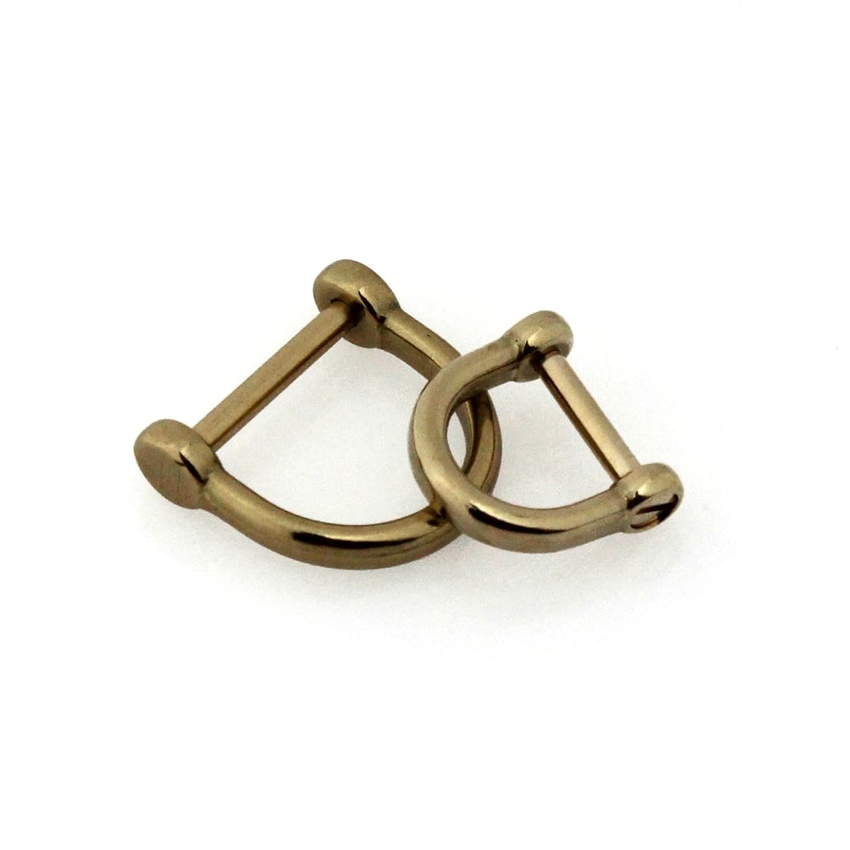 1 x Solid brass D shackle Clasp Metal Buckle Keychain Ring Hook screw pin joint Connecter Bag Strap Clasp Leathercraft Accessory