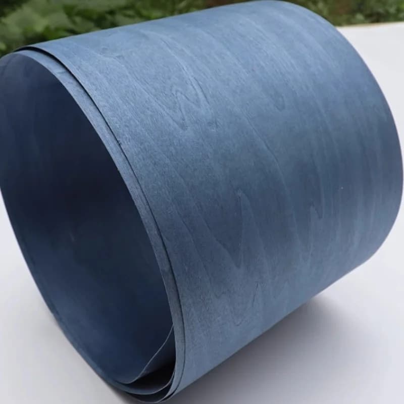 Blue Maple Wood Veneer L: 2.5metersx200x0.5mm Maple Pure Solid Wood Veneer Exotic Veneer , Dyed Wood Veneer Sheets