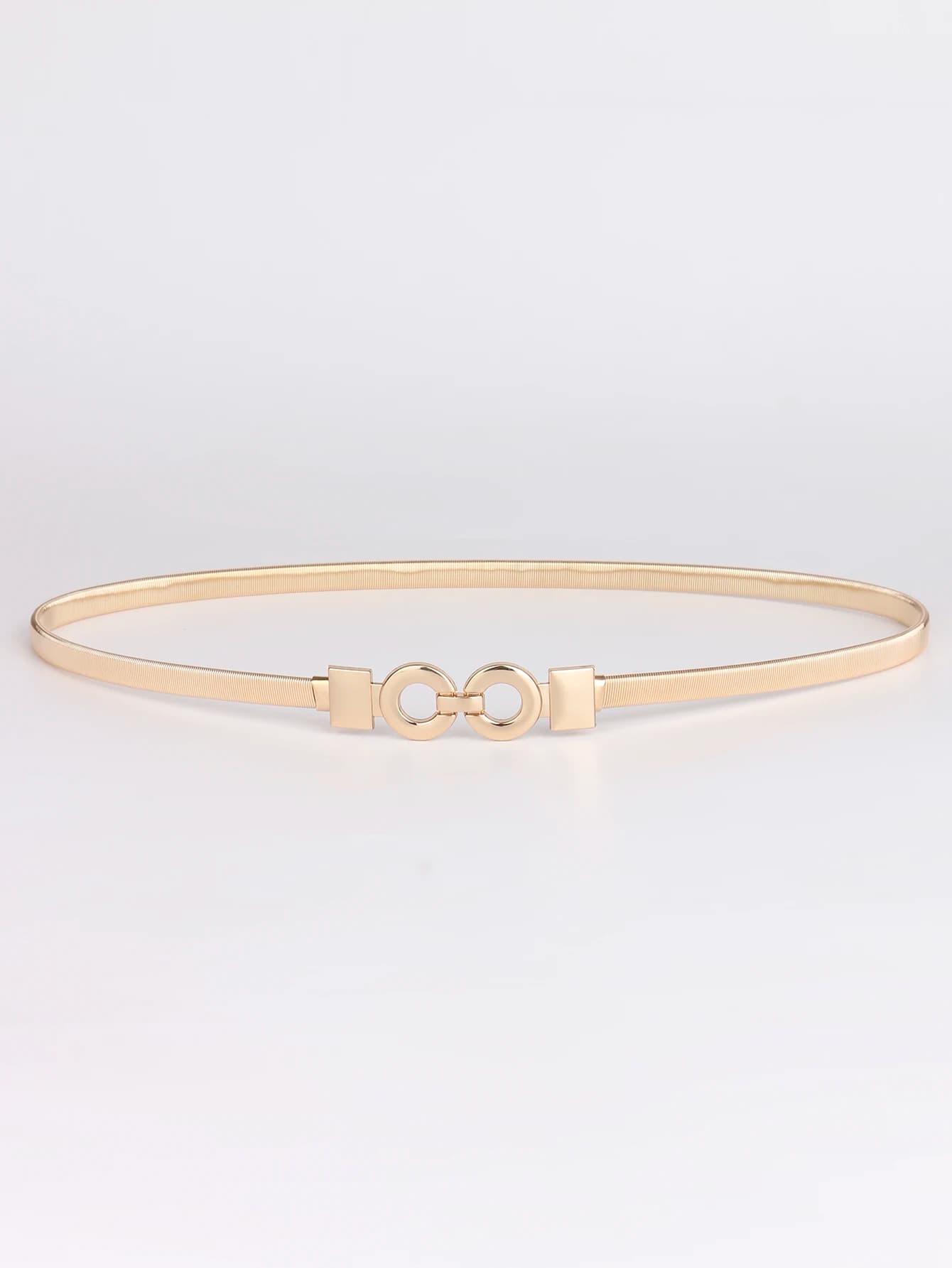 Metal Elastic Gold Eight characters Elastic Girls Ladies's Belts Women narrow Female Elegant Waistbands Waist Decorate For Dress