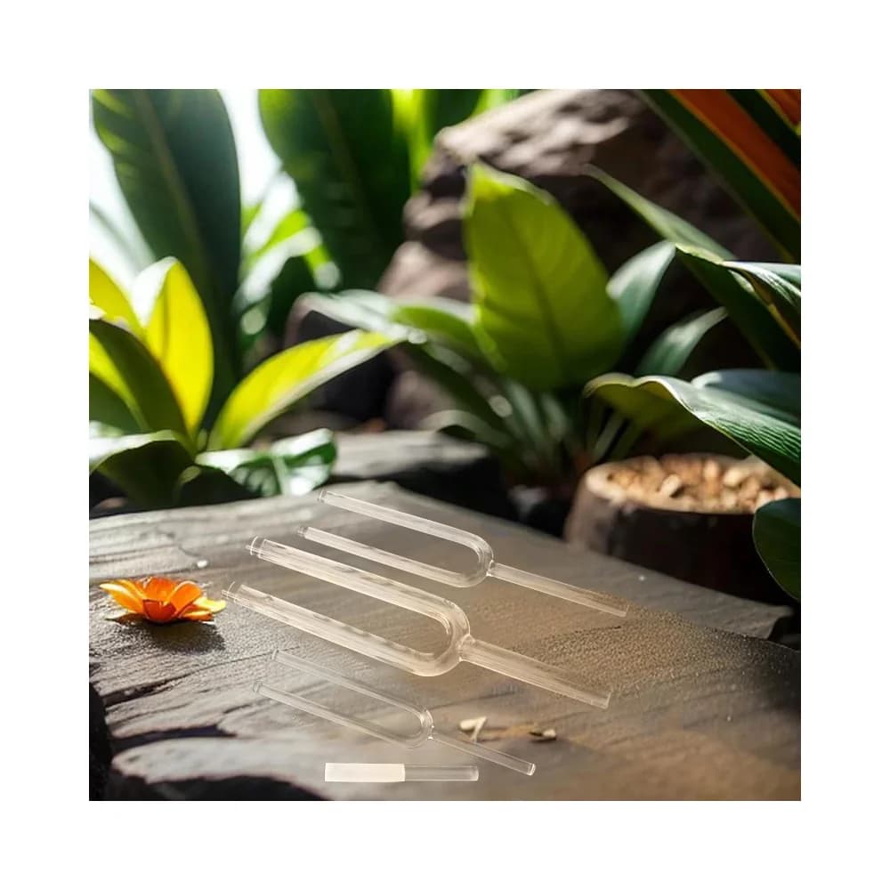 Long Lasting Sound Transparent Crystal Solfeggio Tuning Forks Set For Spiritual Zen Meditation