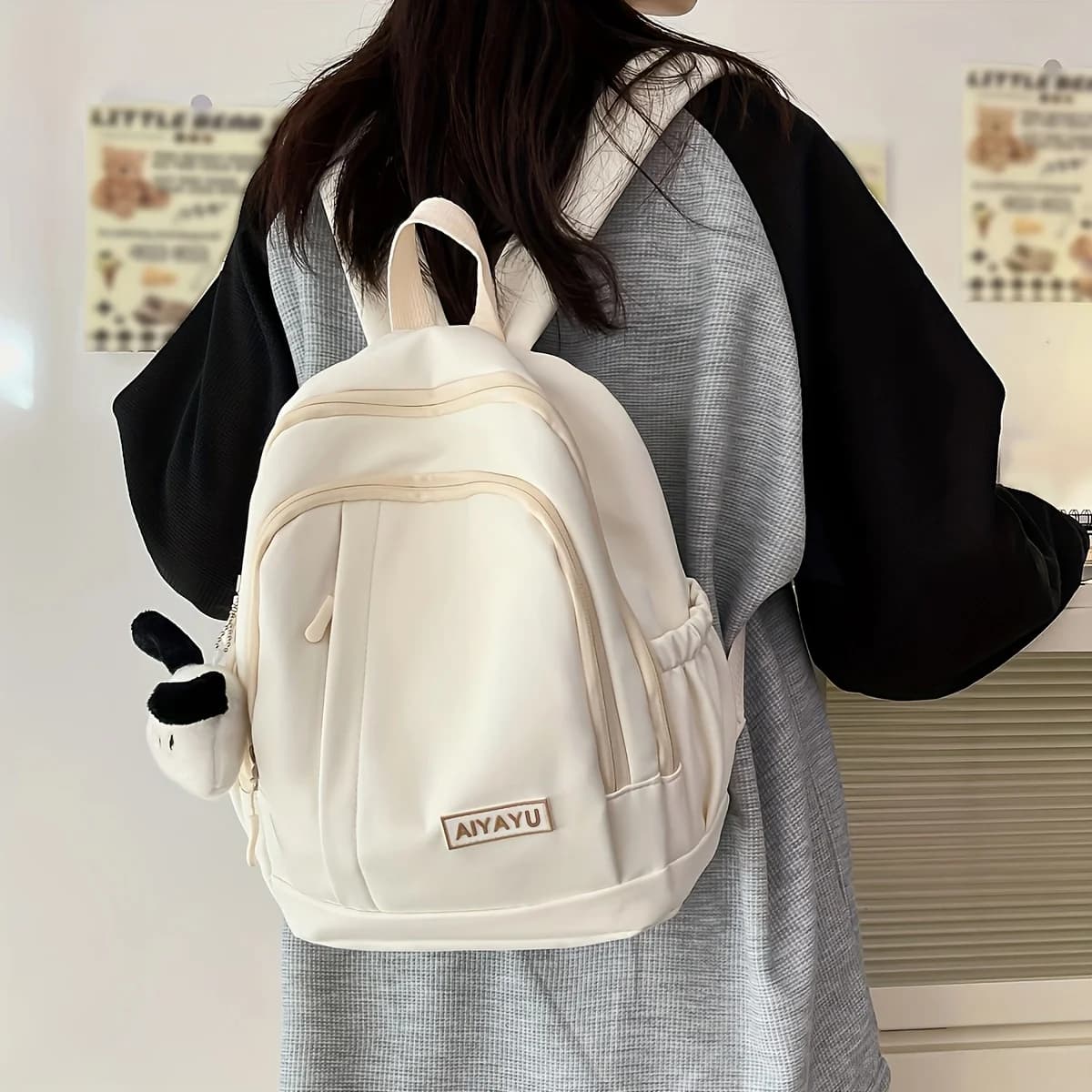 New Small School Bag for College Students, Simple and Versatile Girl's Backpack for Travel, Small Fresh Backpack, Boyish Backpack