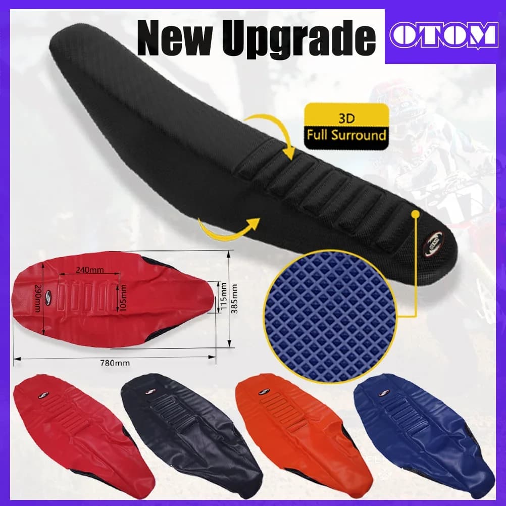 OTOM Motorcycle Seat Cover Waterproof Gripper Soft Stretchy Cushion Set Protection For HONDA YAMAHA SUZUKI KAWASAKI KTM