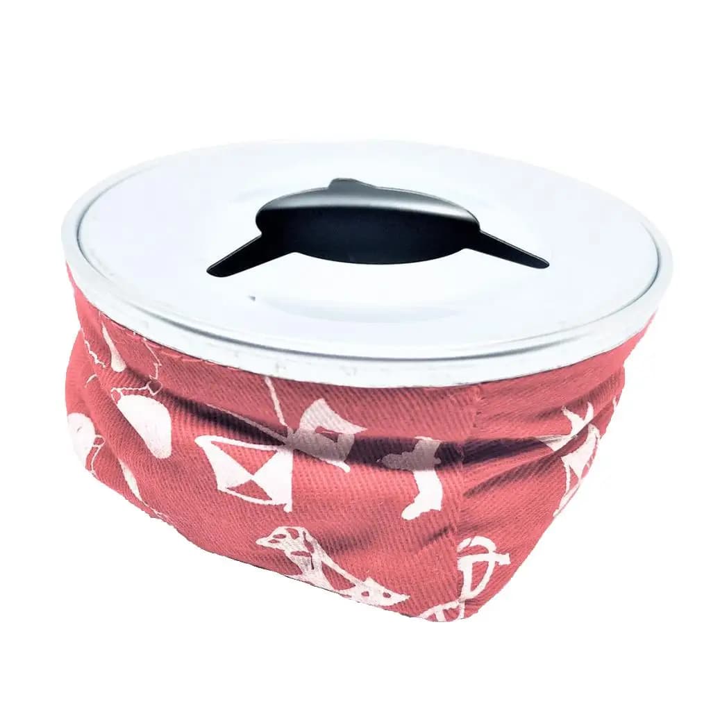 Stainless Steel Windproof Bean Bag Sandbag Cigarette Ashtray for Marine Boat RV Car Smoking, Red/Blue