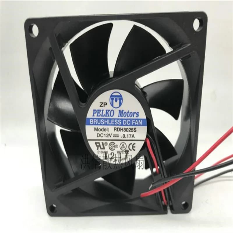 8025 RDH8025S 12V 0.17A  8cm two-wire silent cooling fan