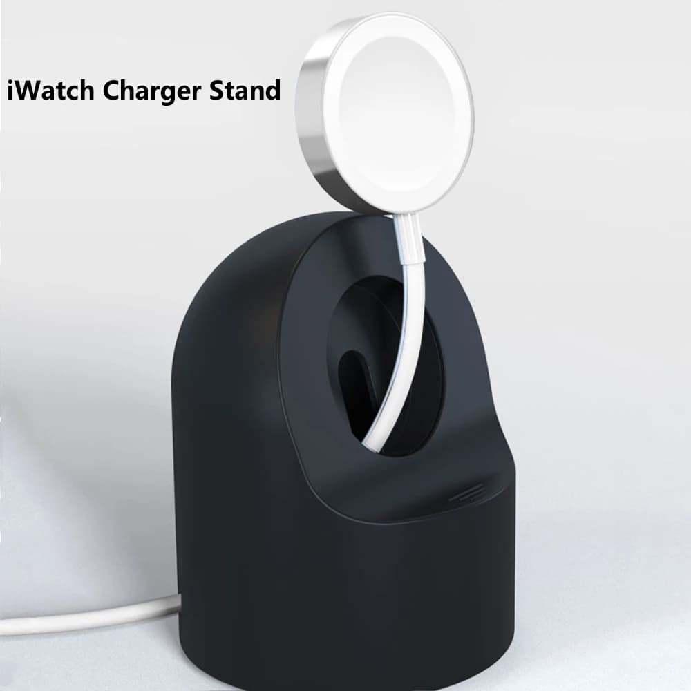 For Apple Watch Charger Stand Series Ultra2/10/9/8/SE/7/6/SE 49mm/45mm/44mm/42mm/41mm/40mm/38mm Durable Silicone Nightstand Mode