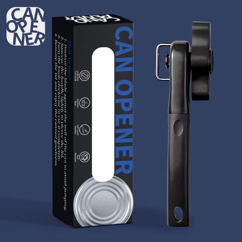 1Pieces Amazon Manual Safety Can Openers Stainless Steel Can Opener Household Monolever Side Multi-Functional Can Openers