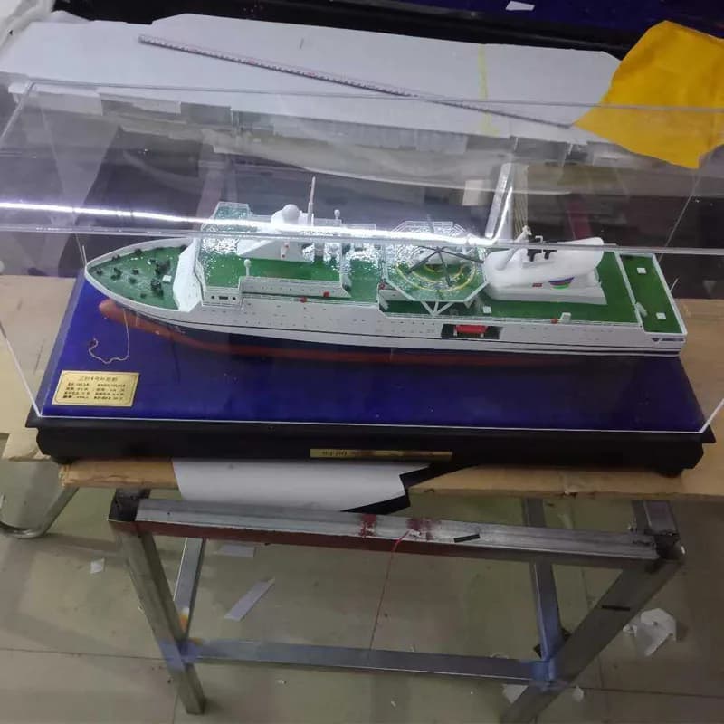 Supply Ship Model China Sansha No. 1 Cargo Ship Model Finished Product Ship Model Ornaments Manual Wooden Base