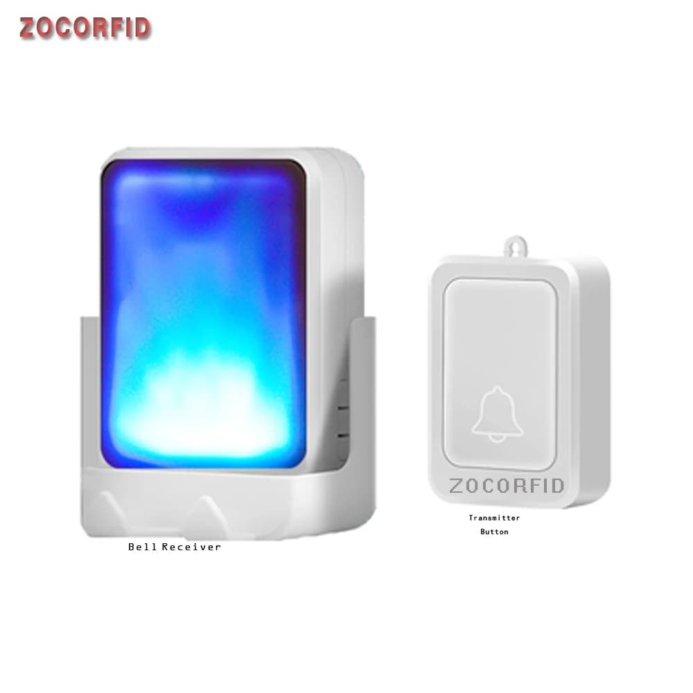 7 Colors Light  Flash Music Doorbell Wireless Door bell Suitable For The Deaf/Hard Of Hearing M usic Can Be Changed