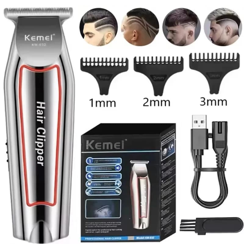 Kemei Professional Hair Trimmer Electric Beard Trimmer For Men Hair Clipper Hair Cutter Machine Haircut Grooming Kit KM-032