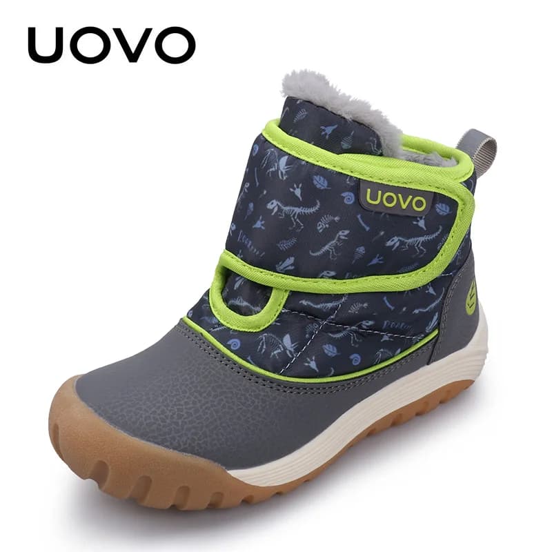 UOVO 2025 Snow Boots Kids Winter Footwear Boys and Girls Fashion Warm Shoes Toddler Size #24-33