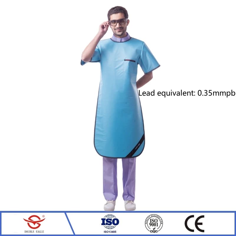 X-ray radiological protection 0.35mmpb super soft short sleeved lead apron laboratory ionizing radiation protective lead clothes