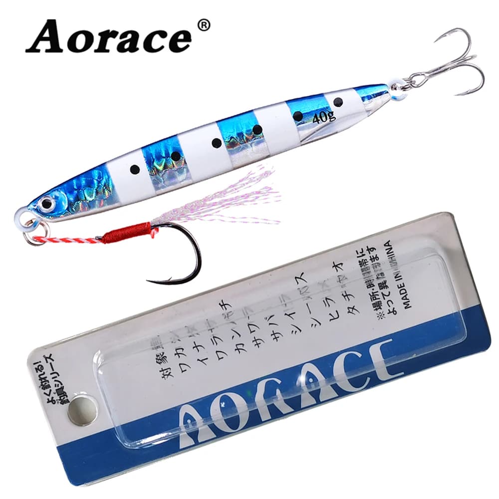 Aorace 1PCS Super Sinking Metal Casting Jig 10G 21G 40G Shore Drag Cast Jigging Spoon Fishing Lure Artificial Bait Pesca Tackle