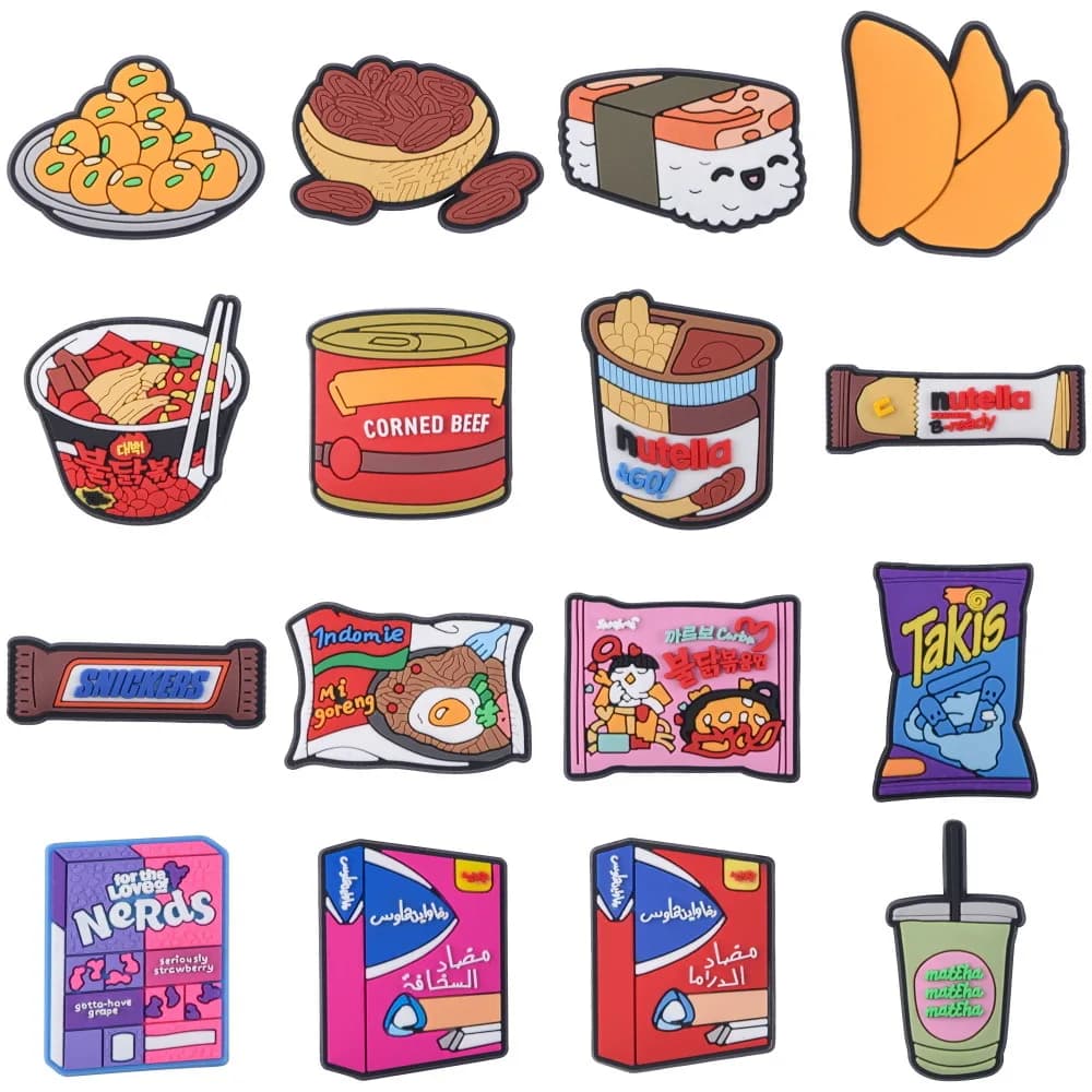 Fast Food Shoe Charms Decoration for Men Women Teens Kids Boys Girls PVC Wristband Sandals Clog Accessories Party Favor
