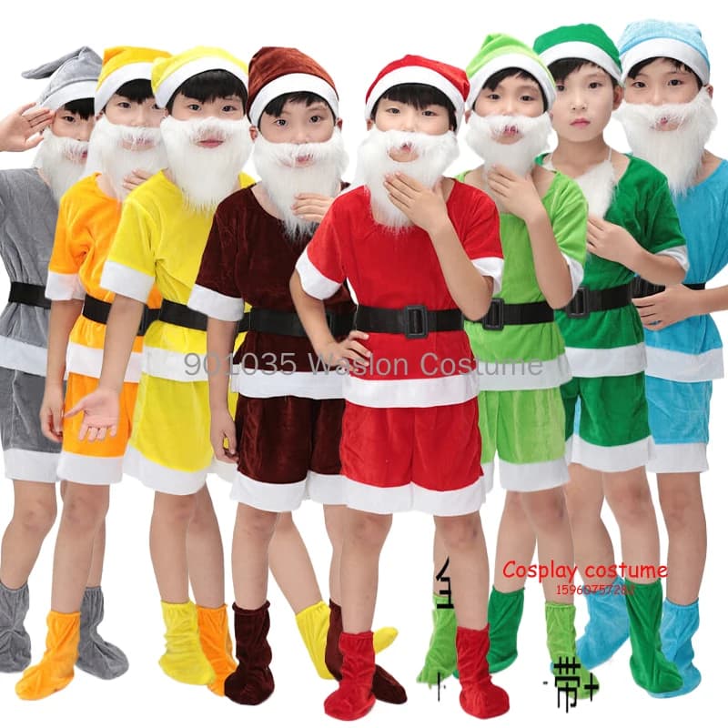 100cm-170cm Seven Dwarfs costume for children christmas costumes for kid white princess and the seven dwarfs festival cosplay