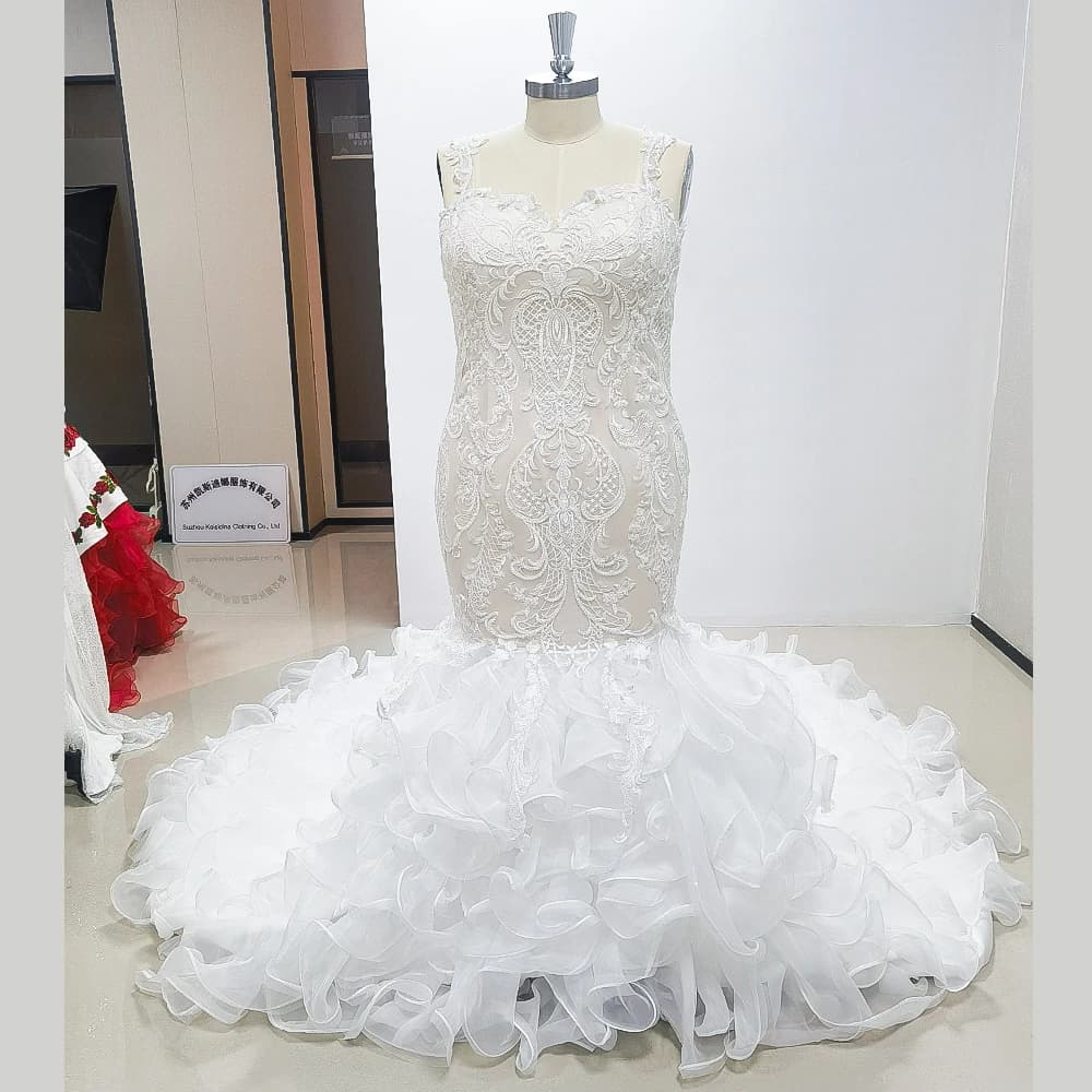 Elegant White Sleeveless Mermaid Lace Evening Dress New Fashion Female Floor Length Party Prom Ball Gowns