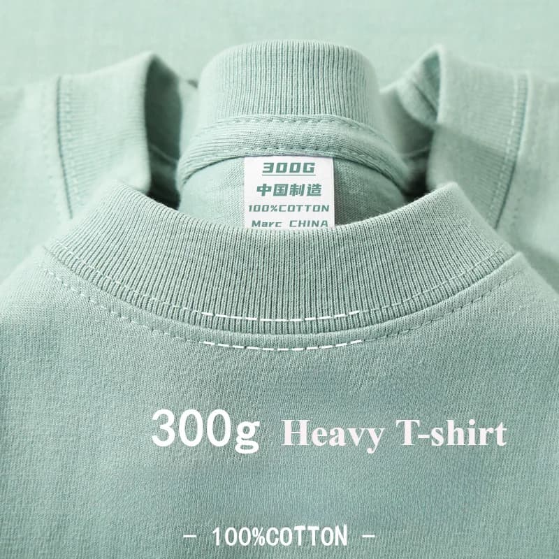Summer Heavy Weight 300gsm Cotton Tees Tshirts Mens Solid Tops Korean Woman Male Team Uniform Class Clothes