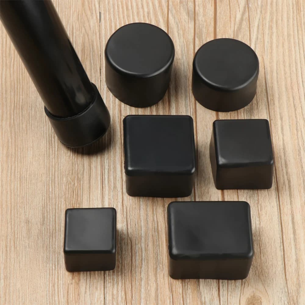 4Pcs Rubber Chair Leg Tips Caps Furniture Foot Table End Cap Covers Floor Protector for Indoor Home Outdoor Patio Garden Office