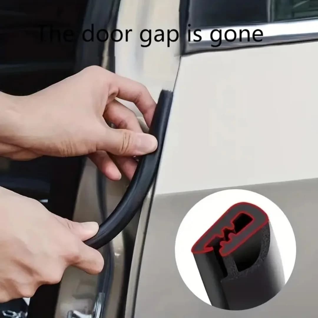 2pcs Car Door Edge Seal Strip B Pillar Car Rubber Weatherstrip Sound Insulation Sealing Strips Anti-Scratch Protector