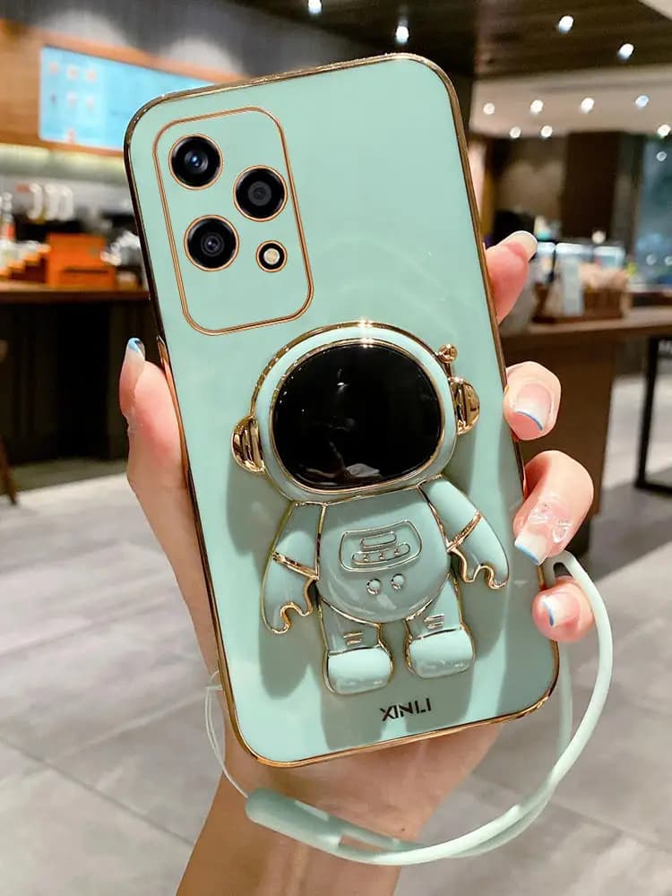 For Honor 200 Lite 200Pro Case Mobile Phone Astronaut Bracket TPU Back Cover For Honor  200 Pro Lite Shockproof Bumper Funda