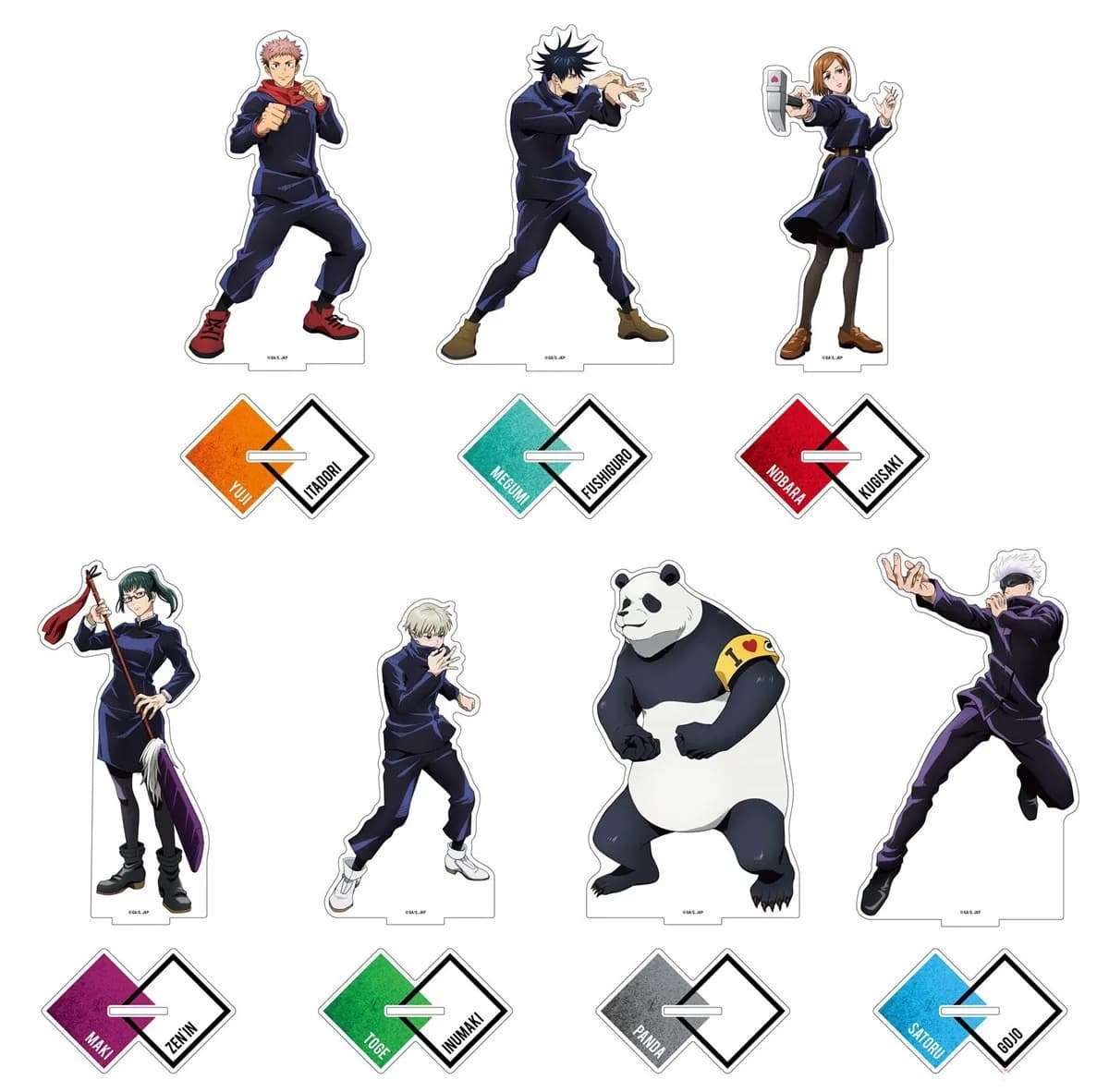 Anime  Maki Satoru Yuji Megumi Nobara Figure Doll Acrylic Stand Model Plate Cosplay Toy for Gift