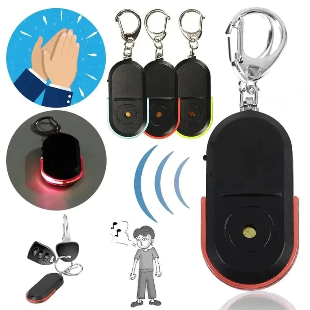 Anti-Lost Alarm Key Finder Locator Tracker Keychain Whistle Sound Smart Flashing Beeping With LED Light Anti Lost Keyring Finder