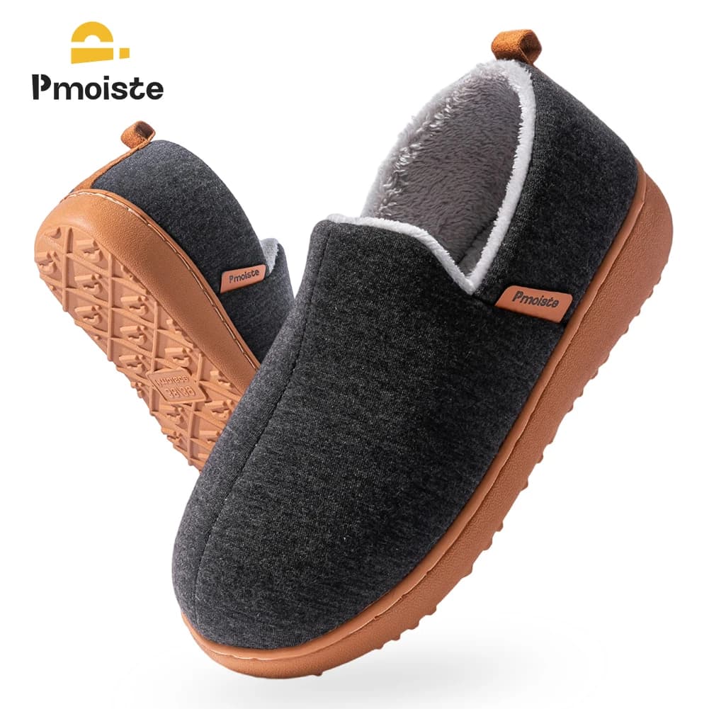 Pmoiste Soft House Boots Slippers Women Comfortable Warm TPR Wedge Memory Foam Designer Home Shoes Winter Indoor High-quality
