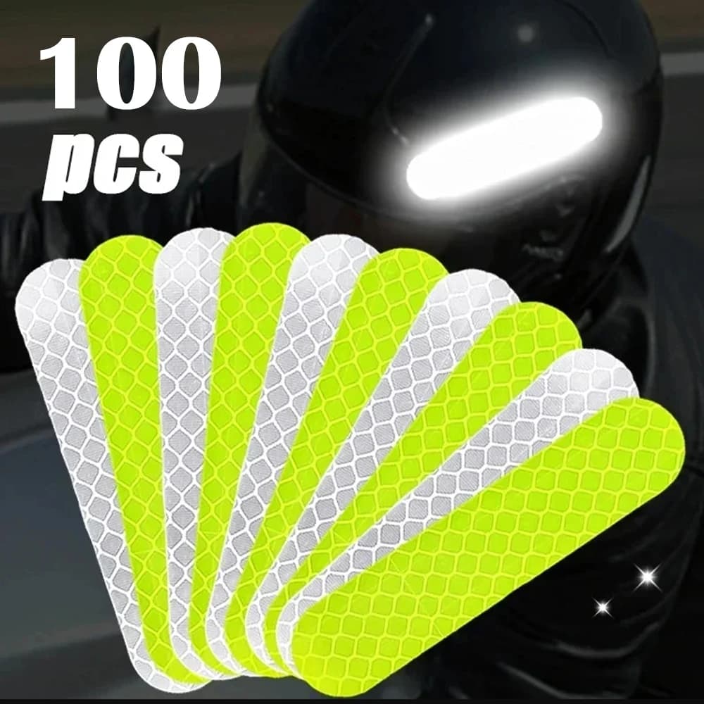 Motorcycl Helmet Safety Warning Reflective Stickers Strip Waterproof High Visibility Reflector Tape For Night Riding Walking Car