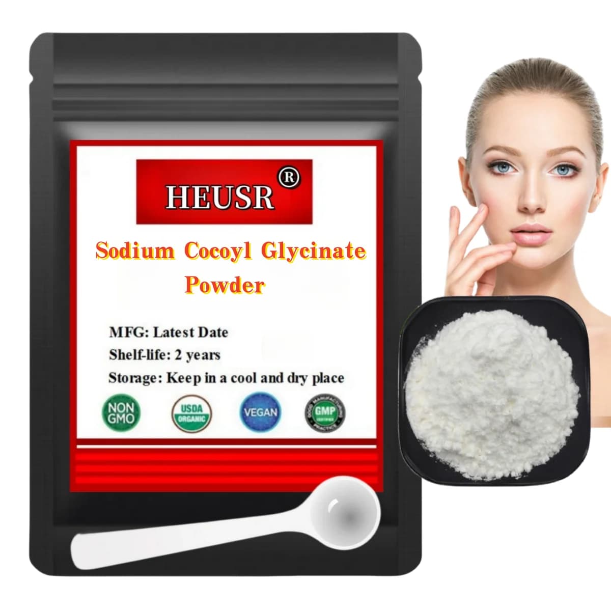 Best Price Sodium Cocoyl Glycinate Powder Surfactant For Shampoo & Gel Cosmetic Material