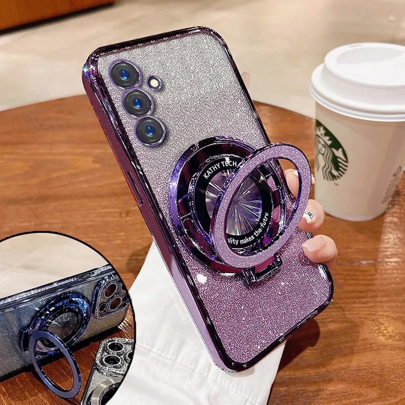 Luxury with bracket Glitter Case For Samsung Galaxy A05 A05S A15 A25 A35 A55 A14 A24 A34 A54 A13 A23 A33 A52 A72 A51 Case Holder