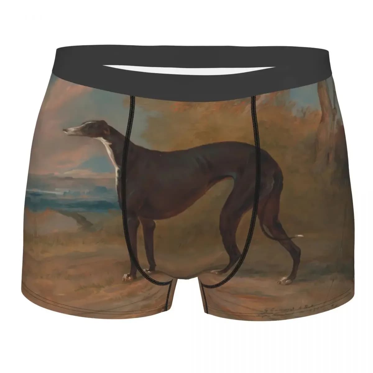 Vintage Men Boxer Briefs Underwear Greyhound Dog Animal Pets Highly Breathable High Quality Birthday Gifts