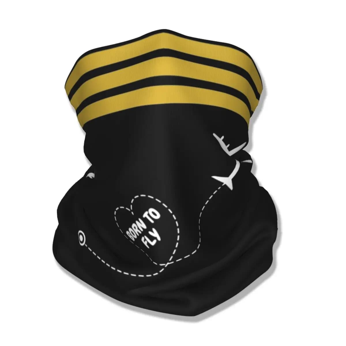 Born To Flying Airplane Bandana Neck Gaiter Aviation Airport Mask Scarf Multi-use Headband Cycling Unisex Adult All Season