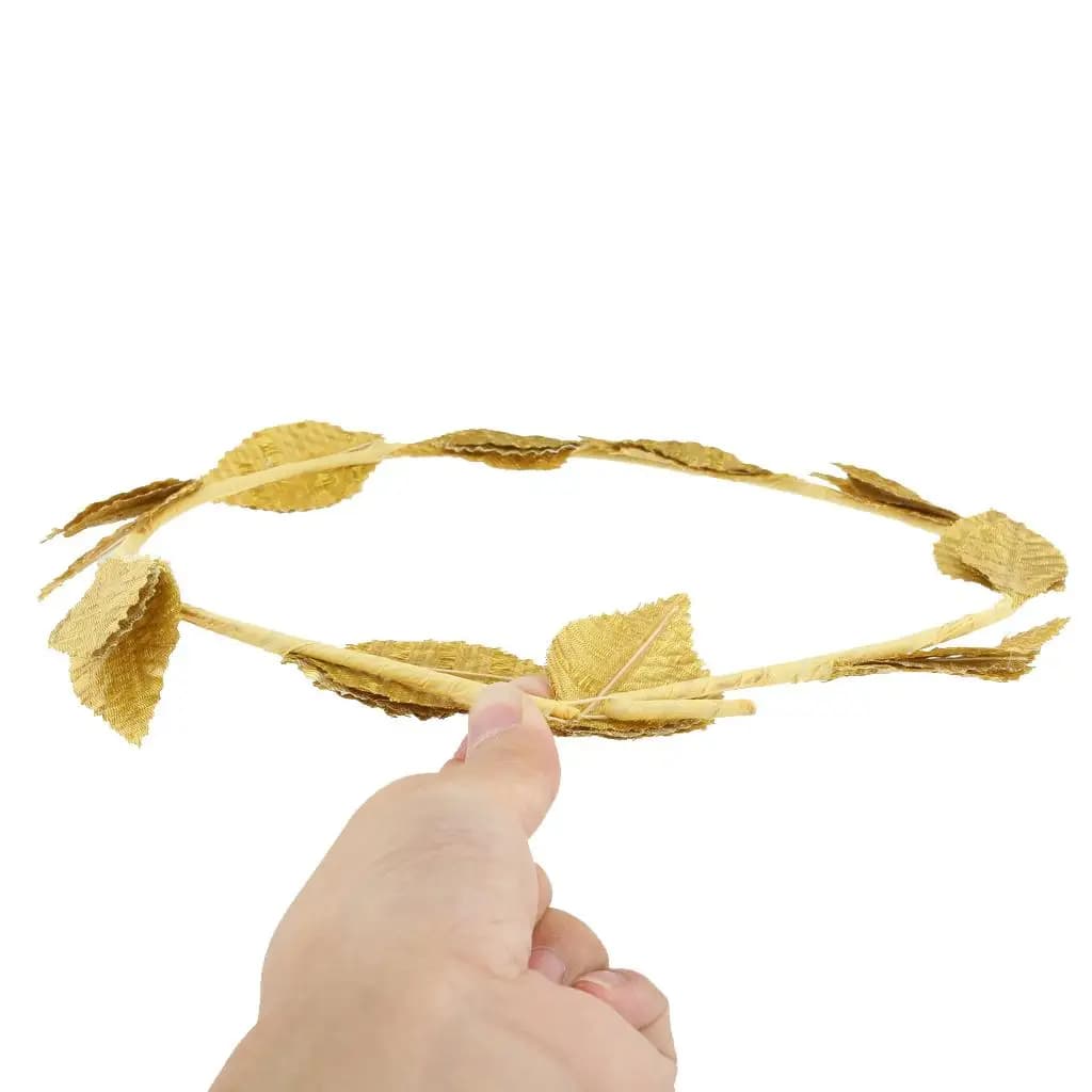 Roman Greek Goddess Gold Leaves Laurel Wreath Headpiece Toga Fancy Dress Costume