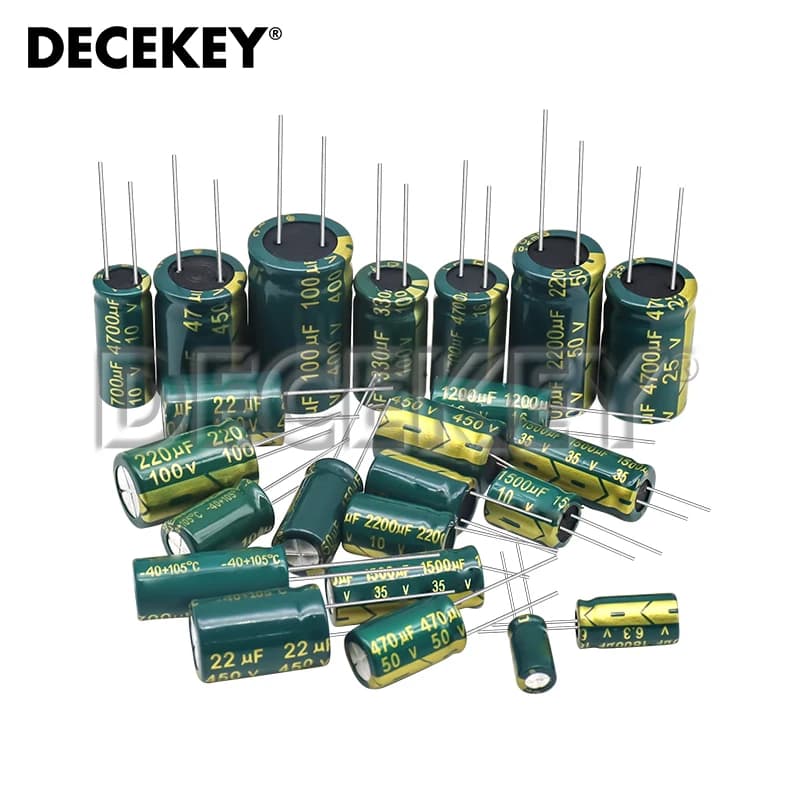 6.3V 10V 16V 25V 35V 50V 63V 100V 160V 400V 450V High Frequency Low ESR Aluminum Capacitor 100UF 220UF 330UF 470UF 680UF 1000UF