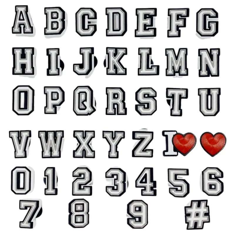 Hot Sale Letters Shoe Charms for Crocs Accessories Shoe Pin Clogs Wristbands Bracelets Boys Girls Party Favor Gifts
