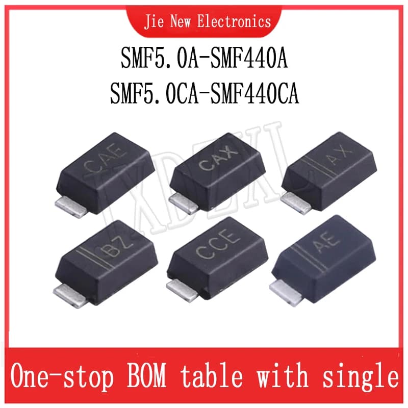 50PCS SMD TVS Diode SMF15A SMF16A SMF17A SMF18A SMF20A SMF22A SMF24A SMF26A SMF28A SMF30A SMF33A SMF36A SMF40A SMF43A SOD-123F