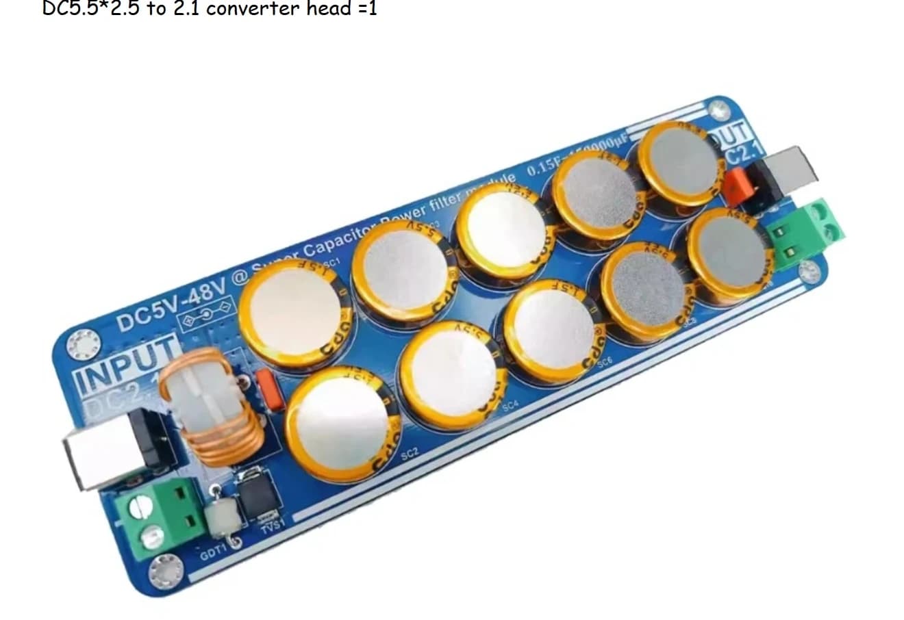 Resend 5pcs Upgraded 5V-48V Supercapacitor Filter Board