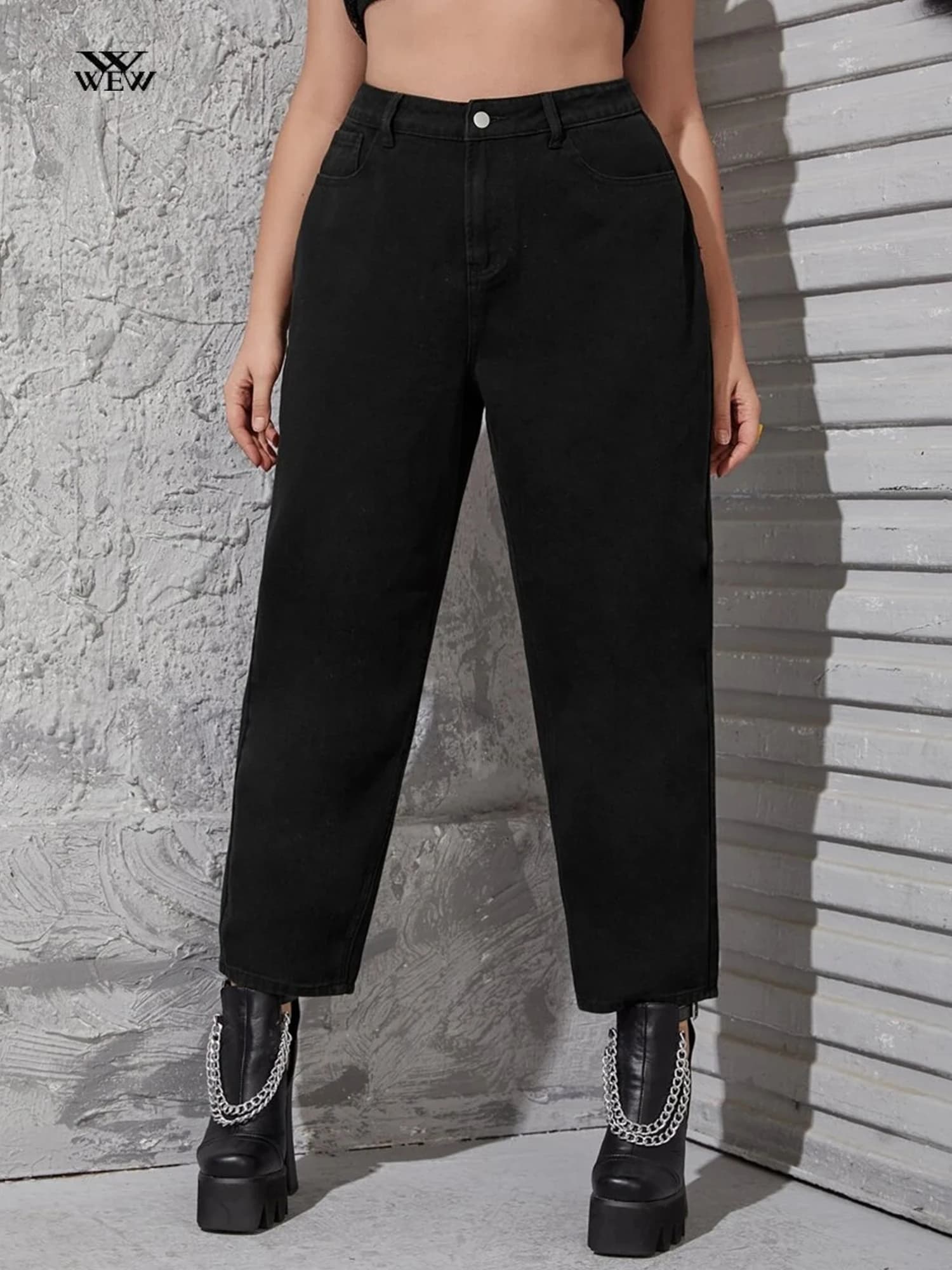 Plus Size White Jeans for Women Highly Stretchy Loose Fitting Women's Denim Jeans 7XL Autumn Harem Curvy Fitting Lady Denim Pant