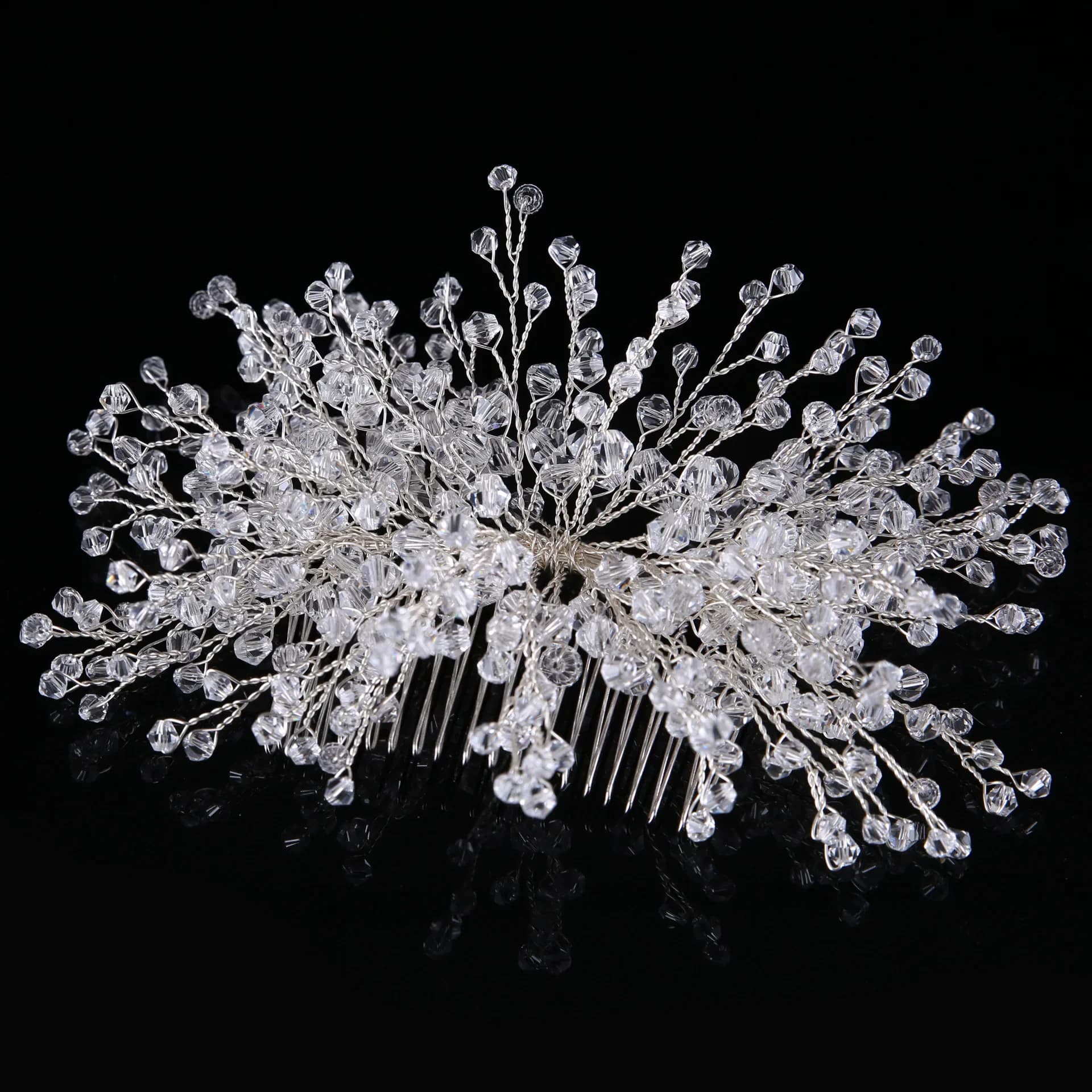 Luxury Crystal Hair Comb Clip Hairpin For Women Bride Rhinestone Bridal Wedding Hair Accessories Jewelry Comb Clip Pin Headband