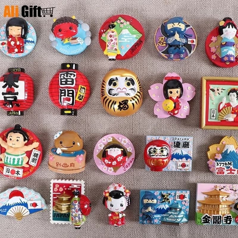Japan Tourist Souvenir Refrigerator Magnet Japan Tokyo  Decoration 3D Fridge Magnet Sticker Souvenir Kitchen Home Decoration