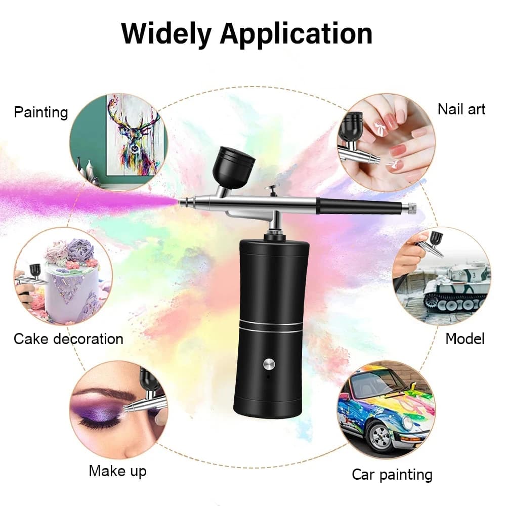 Airbrush with Compressor Airbrush Painting Mini Spray Gun for Painting Wireless Electric Paint Gun Airbrush Kit with Compressor