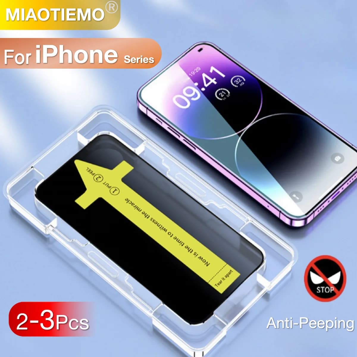 3Pcs For Apple iPhone 16 Pro Max 15 14 13 12 11 Xs Xr Plus 5G Screen Protector Toughened Glass Phone With Kit Anti-Peeping