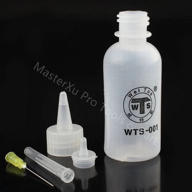 HISEECON 50ML 100ML Plastic Alcohol Bottle Perfume with Needle Tip Phone Repair Press Pump Container Acrylic Gel Polish Cleaner