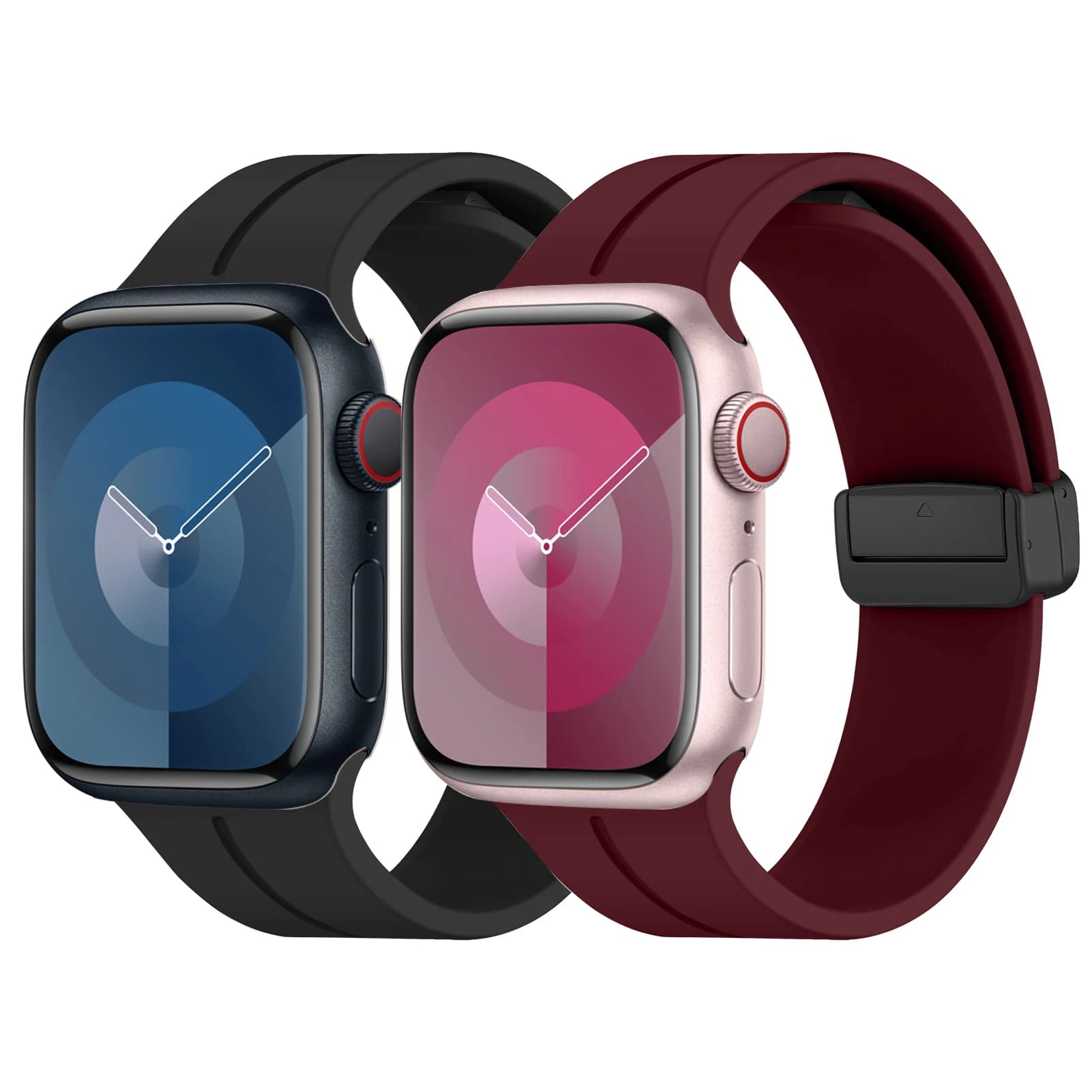 Magnetic Strap For Apple Watch Band 44mm 40mm 45mm 49mm 41mm 42mm 38 Bracelet iWatch Series ultra2 6 7 8 9 se 40mm Silicone band