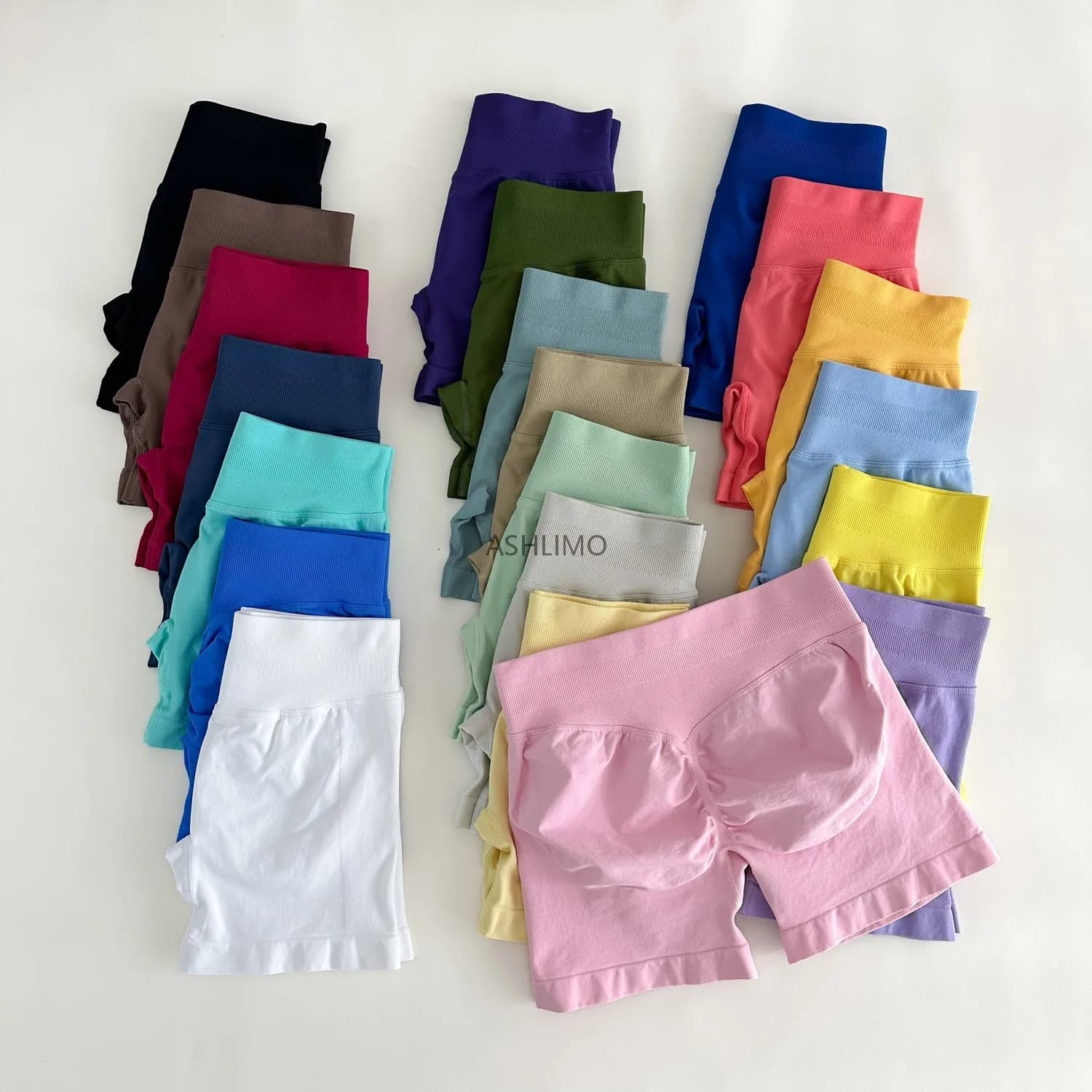 ARFTE Shorts 4.5 Women Scrunch Bum Gym Shorts Low Ribbed Band  Seamless Yoga Shorts Workout Biker Short Stretch Fitness Short