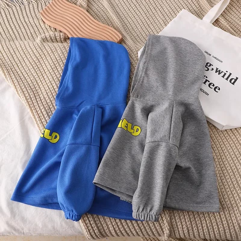 Children's hooded sweatshirt casual loose fit, men's and women's base pullover, spring and autumn clothing baby boy clothes，W190