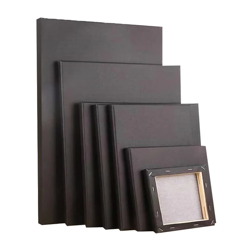 1/2pcs Black Canvas Wooden Oil Painting Frame Cotton Canvas Graffiti Children's Canvas Frame Beginner's Practice Art Supplies